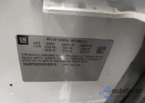 2017 Buick Lacrosse Essence из США, поврежденный, VIN 1G4ZP5SS3HU165619